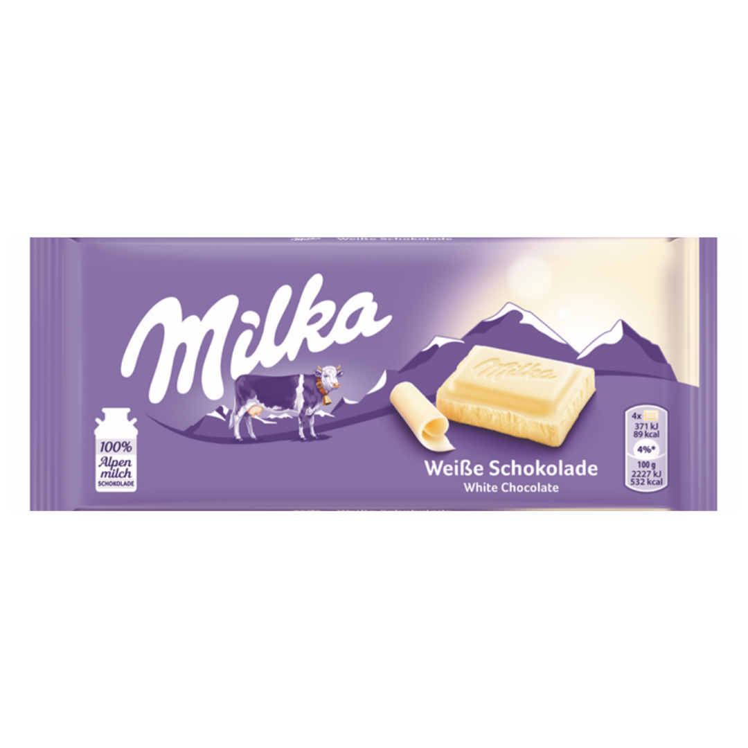 Tablette MILKA chocolat blanc 100 g