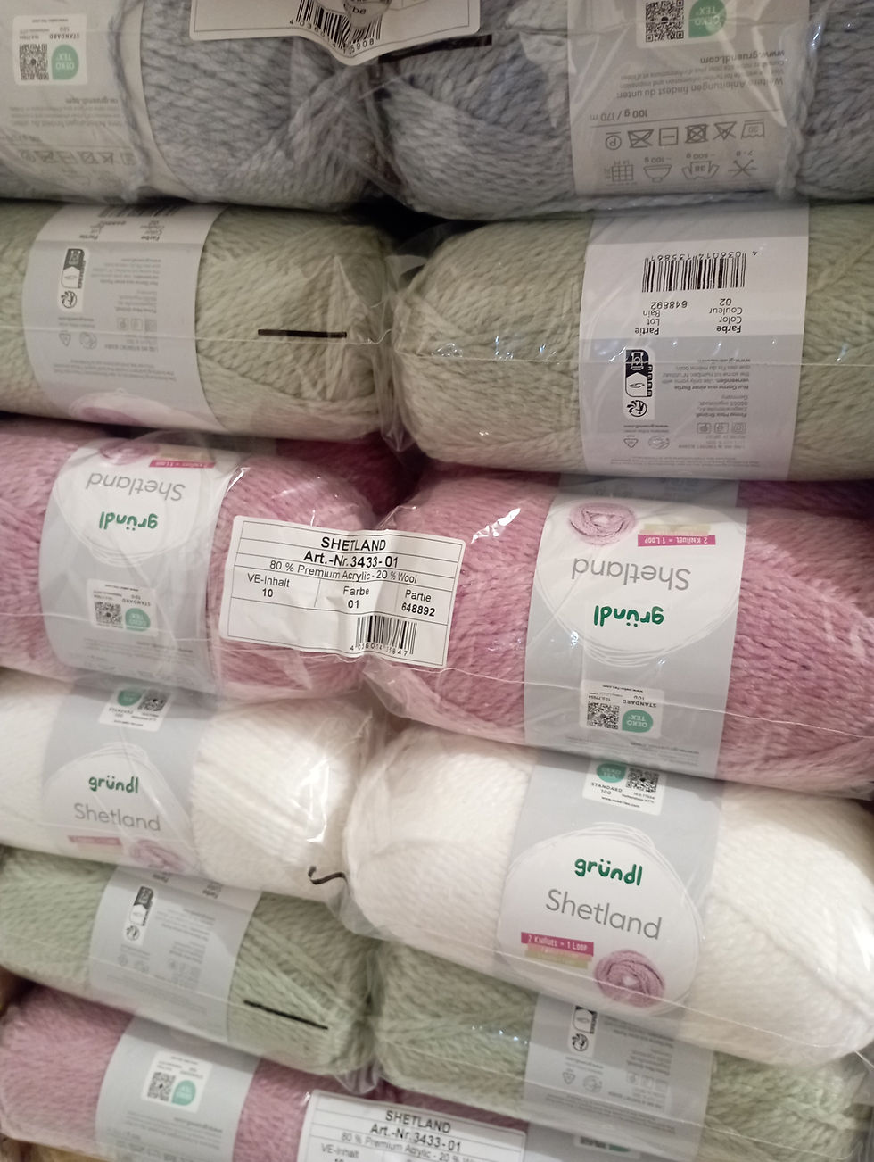 Pelotes de laine shetland grundl