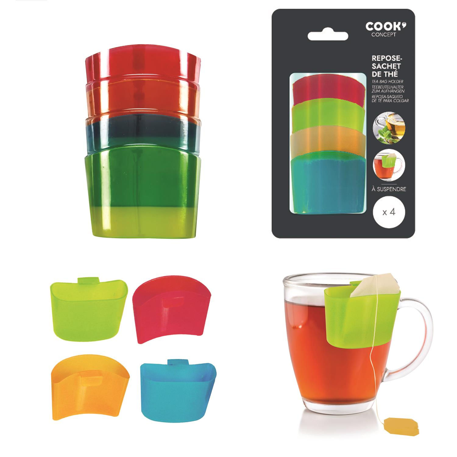 4 reposes sachet de thé