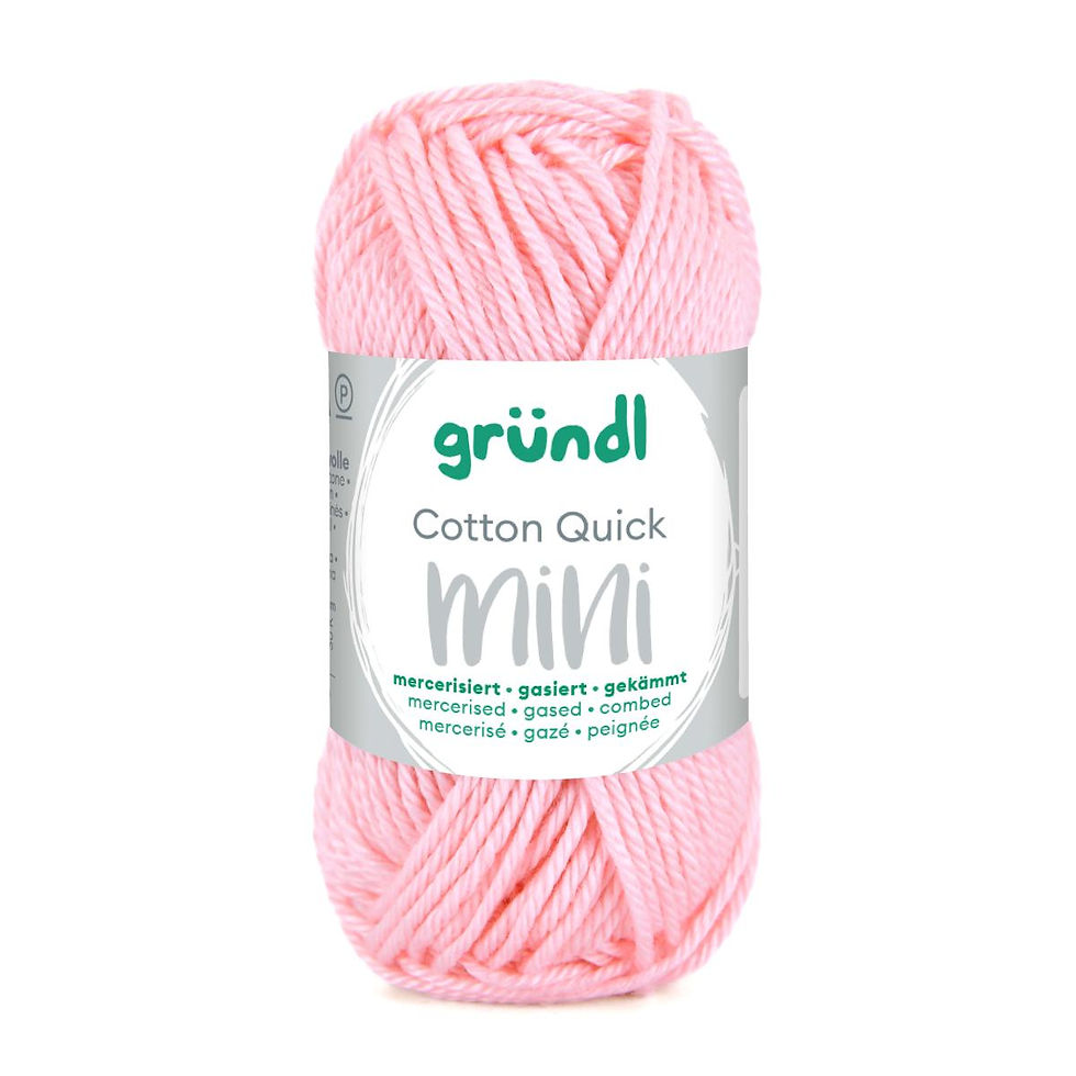 Fil à tricoter Grundl Cotton quick mini 100 % coton 133 rose clair