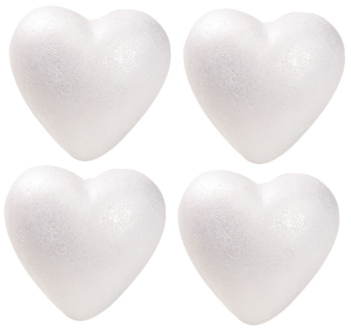 Cœur polystyrène 11 cm x 4 pcs