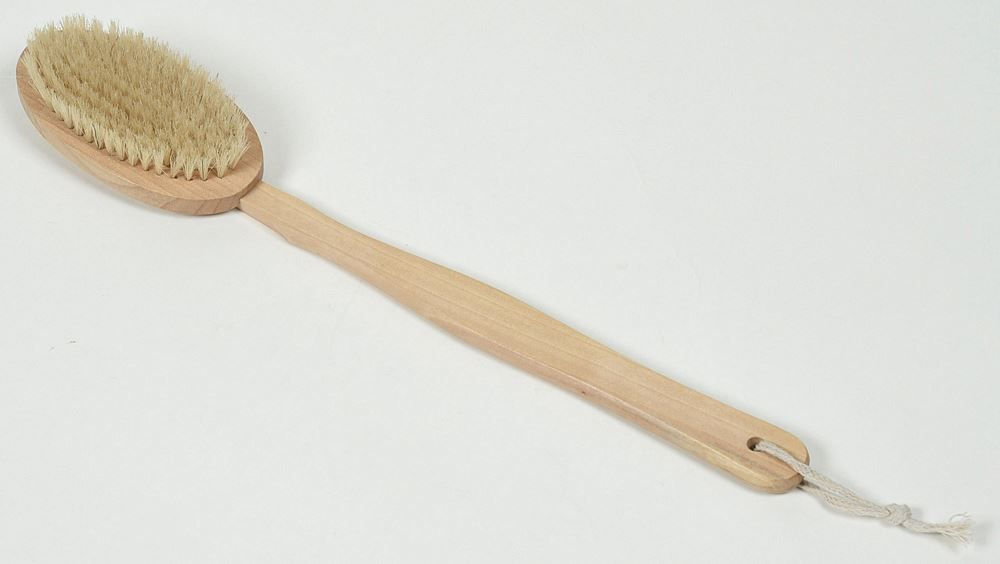 Brosse corps avec manche bois - naturel