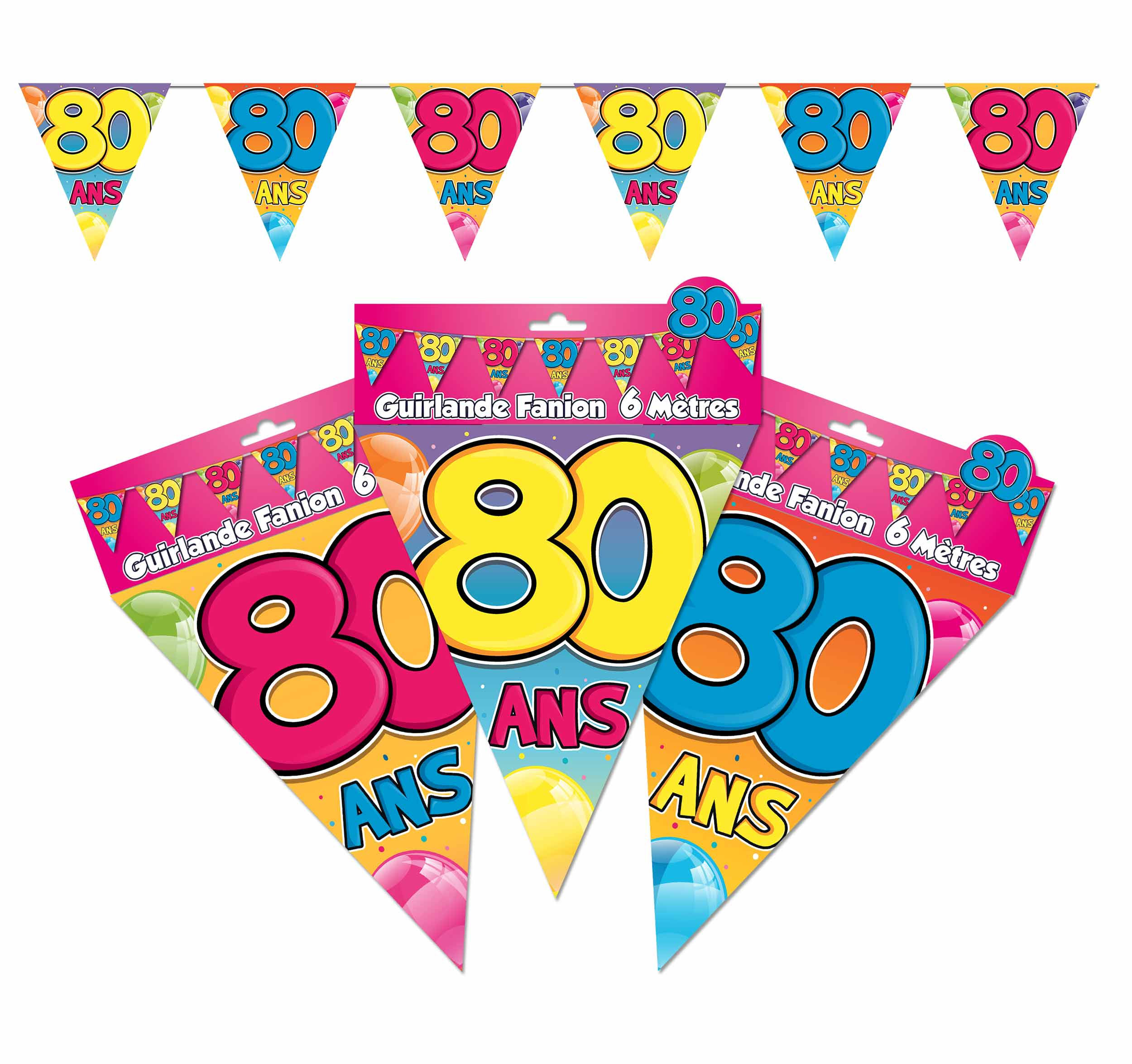 Guirlande fanion 80 ans