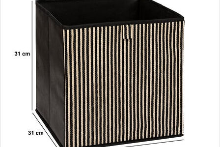 Miniature : Boîte rangement Cotty L. 31 x P. 31 x H. 31 cm carton noir