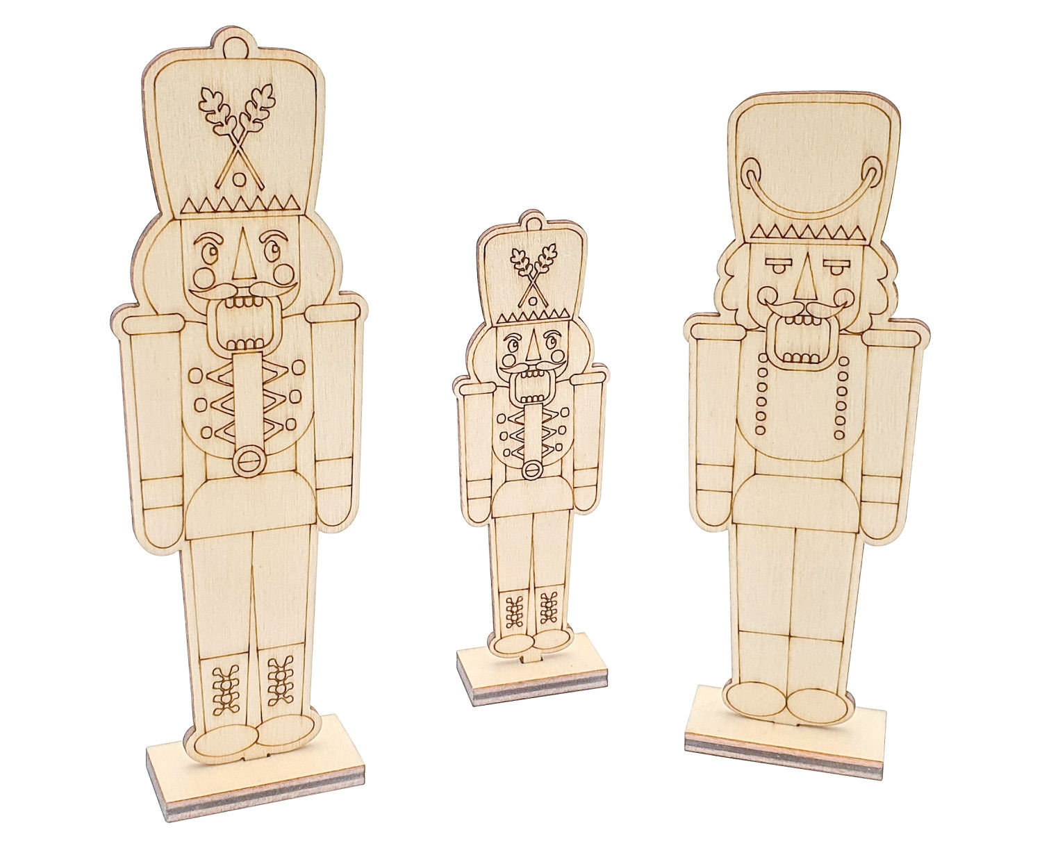 Casse Noisette en bois à décorer x 3 tailles différentes