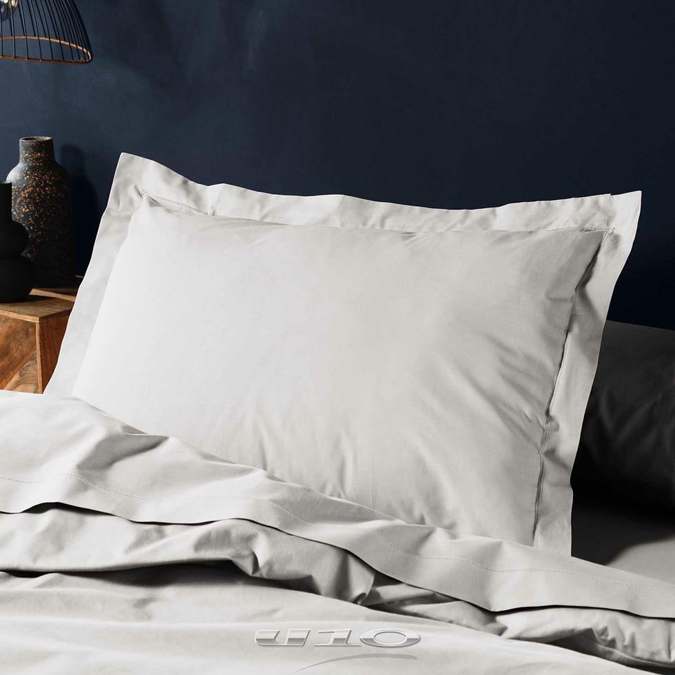 Miniature : Taie d'oreiller vp 50 x 70 cm uni 57 fils lina blanc +point bourdon
