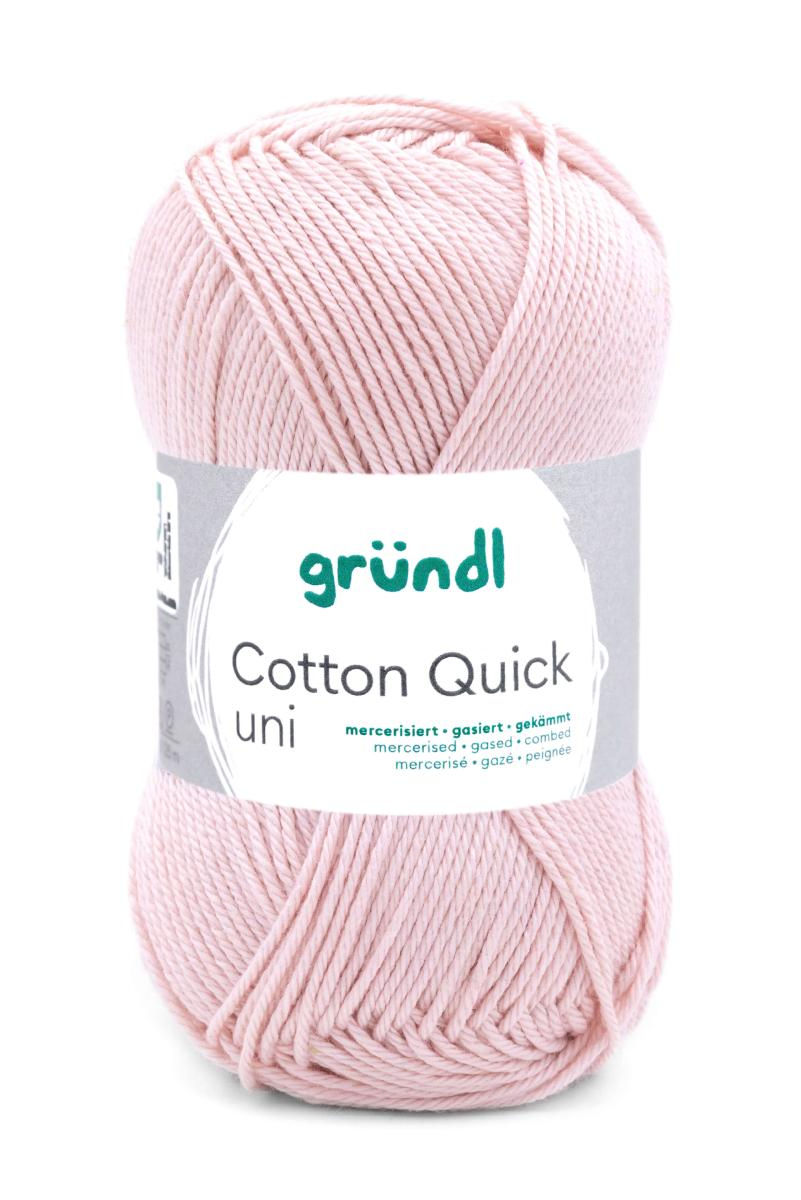 Fil à tricoter Grundl Cotton quick uni 100 % coton 149 rose