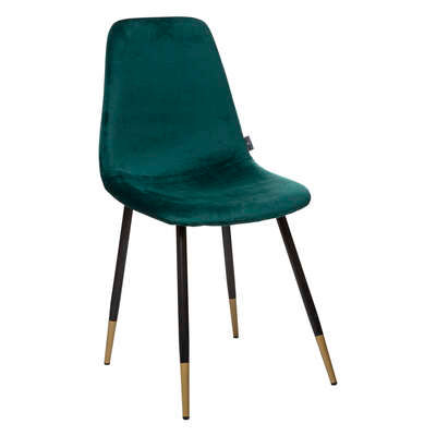 Miniature : Chaise pieds nr/doré velours Tyka