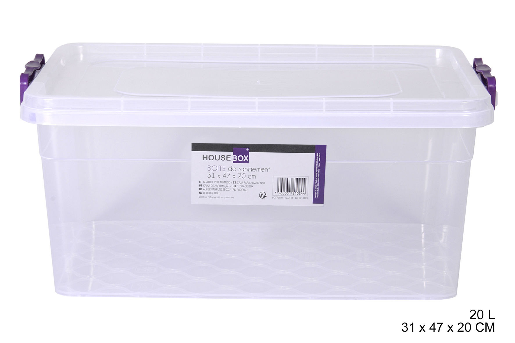 Boite plastique rgt 20 l