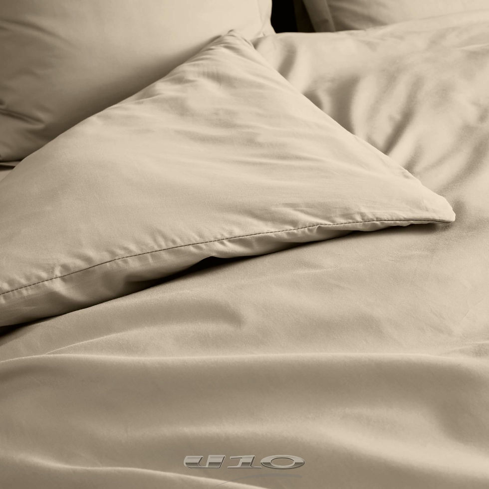 Miniature : Housse de couette 2 personnes 240 x 220 cm percale uni 78 fils percaline sable