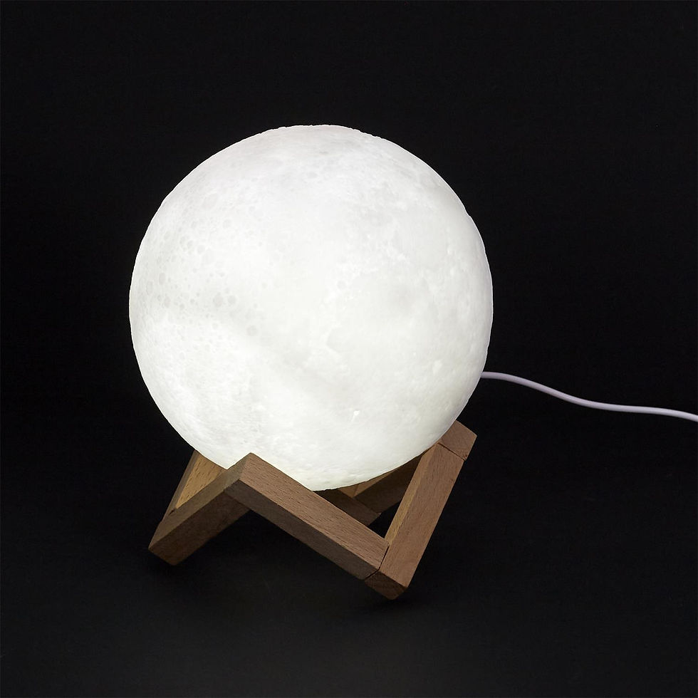 Miniature : Lampe tactile lune ronde 3d d15cm