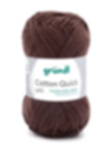 Fil à tricoter Grundl Cotton quick uni 100 % coton 122 chocolat