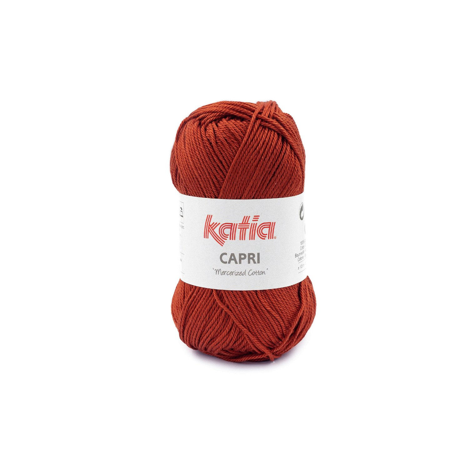 Fil à tricoter Katia Capri 100 % coton mercerisé 82187 rouge tomate