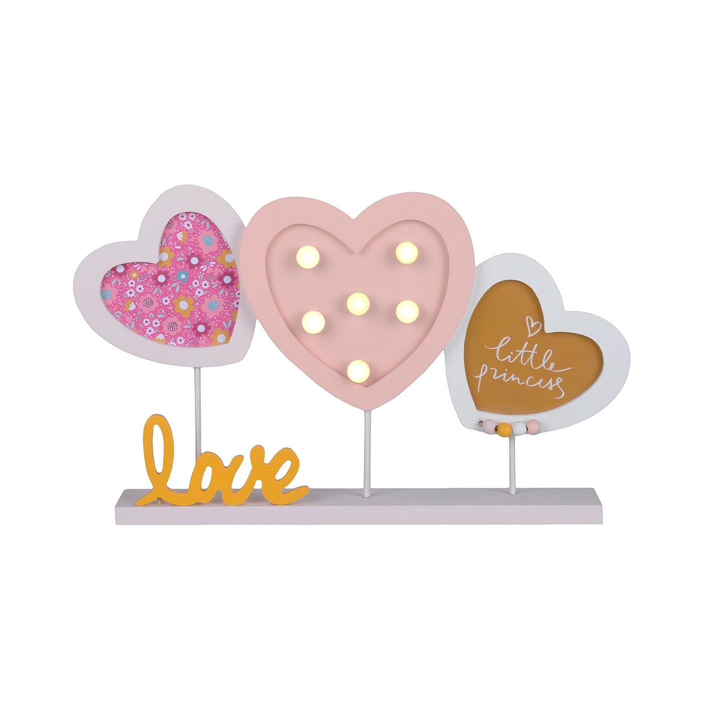 Cadre photo LED coeur 35 x 20cm Lena
