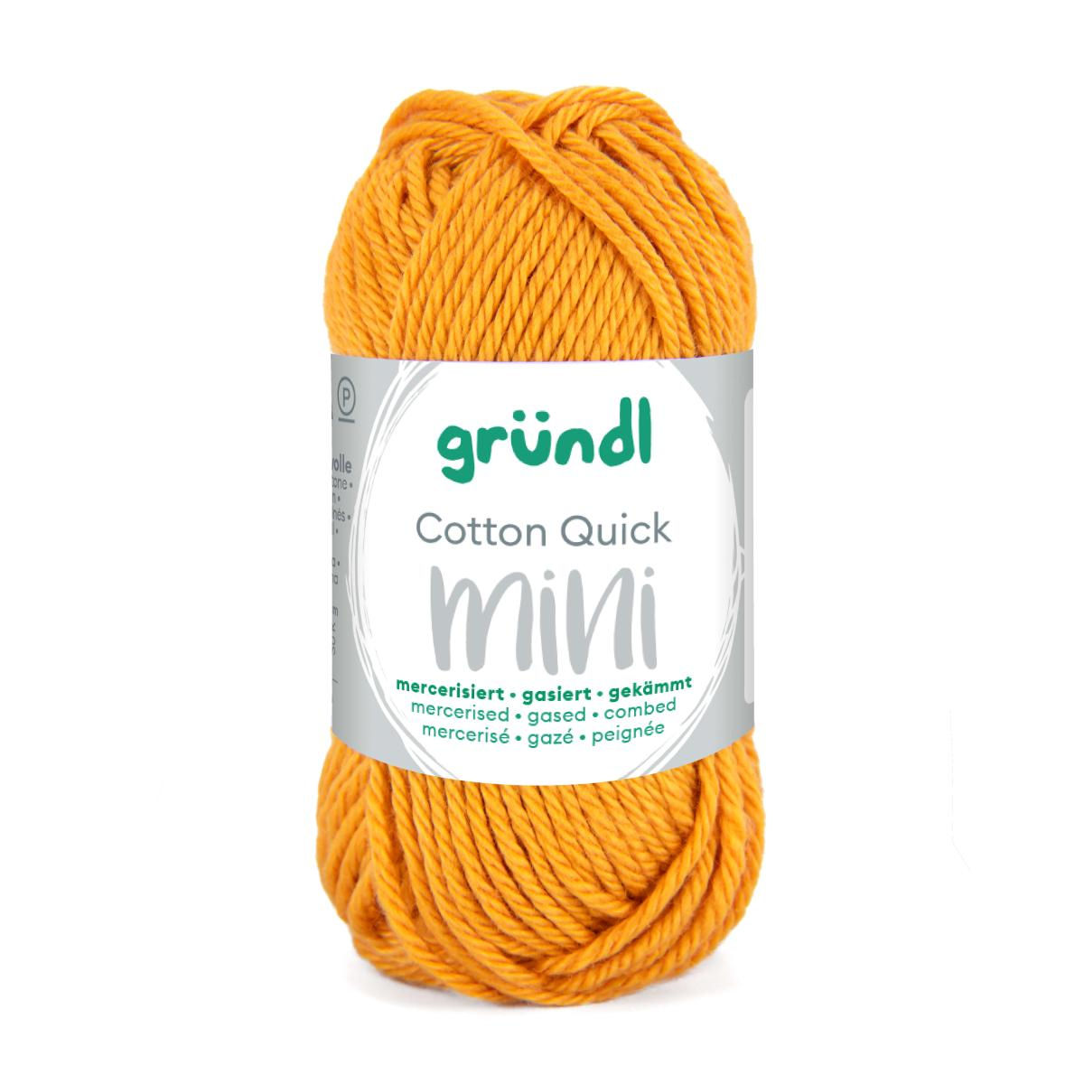 Fil à tricoter Grundl Cotton quick mini 100 % coton 124 moutarde