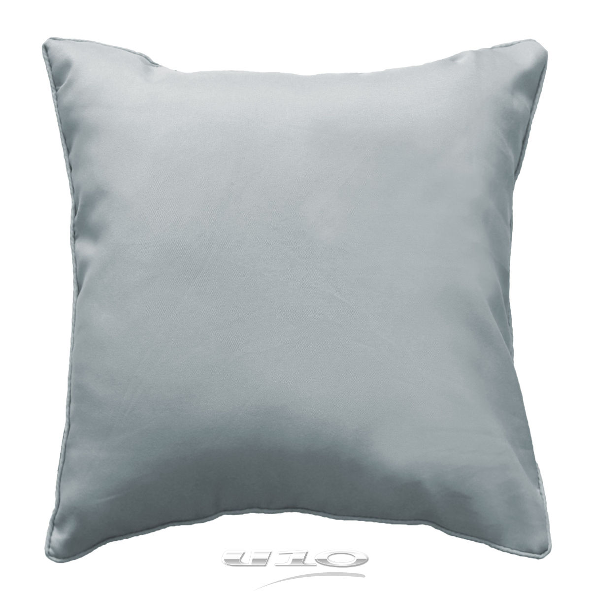 Coussin passepoil 60 x 60 cm polyester uni essentiel gris