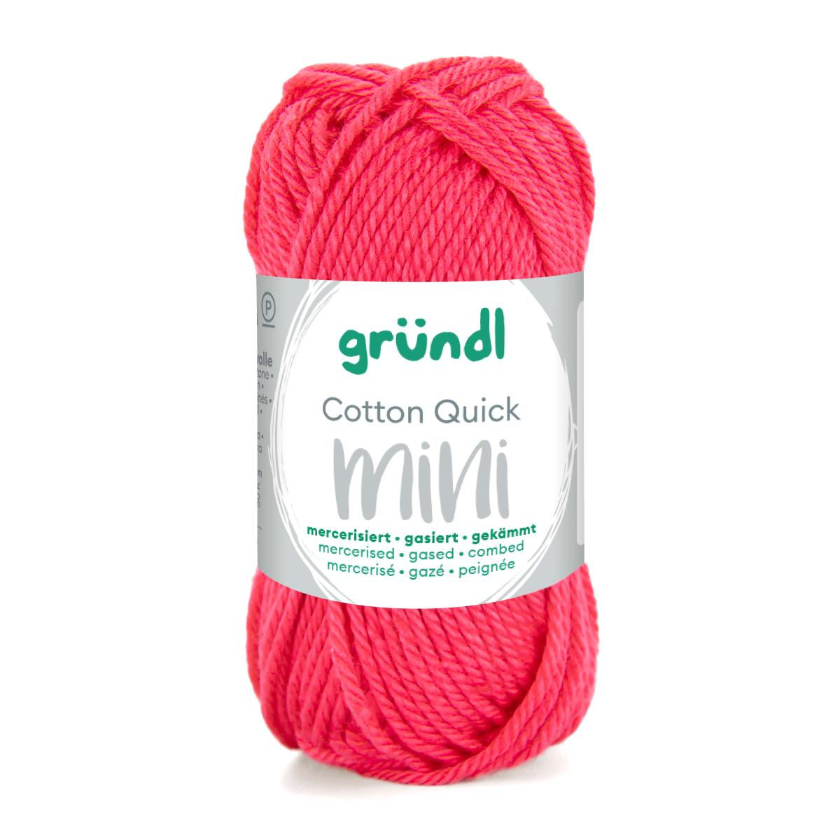 Fil à tricoter Grundl Cotton quick mini 100 % coton 157 rouge orange