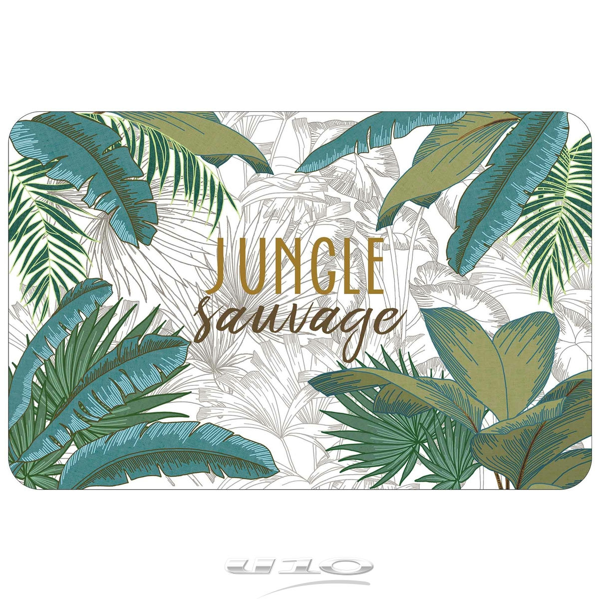 Set de table 28.5 x 44 cm polypropylene opaque jungle sauvage