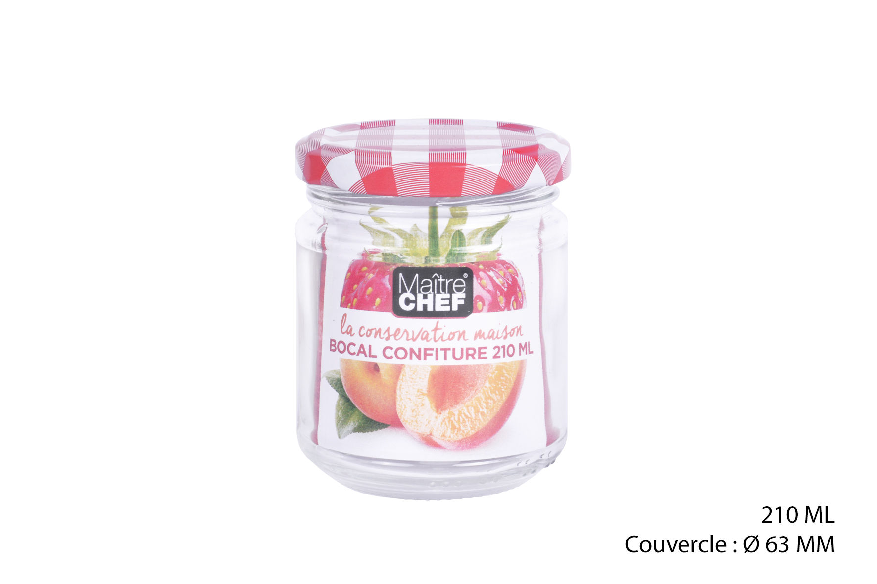 Bocal confiture 210ml verre