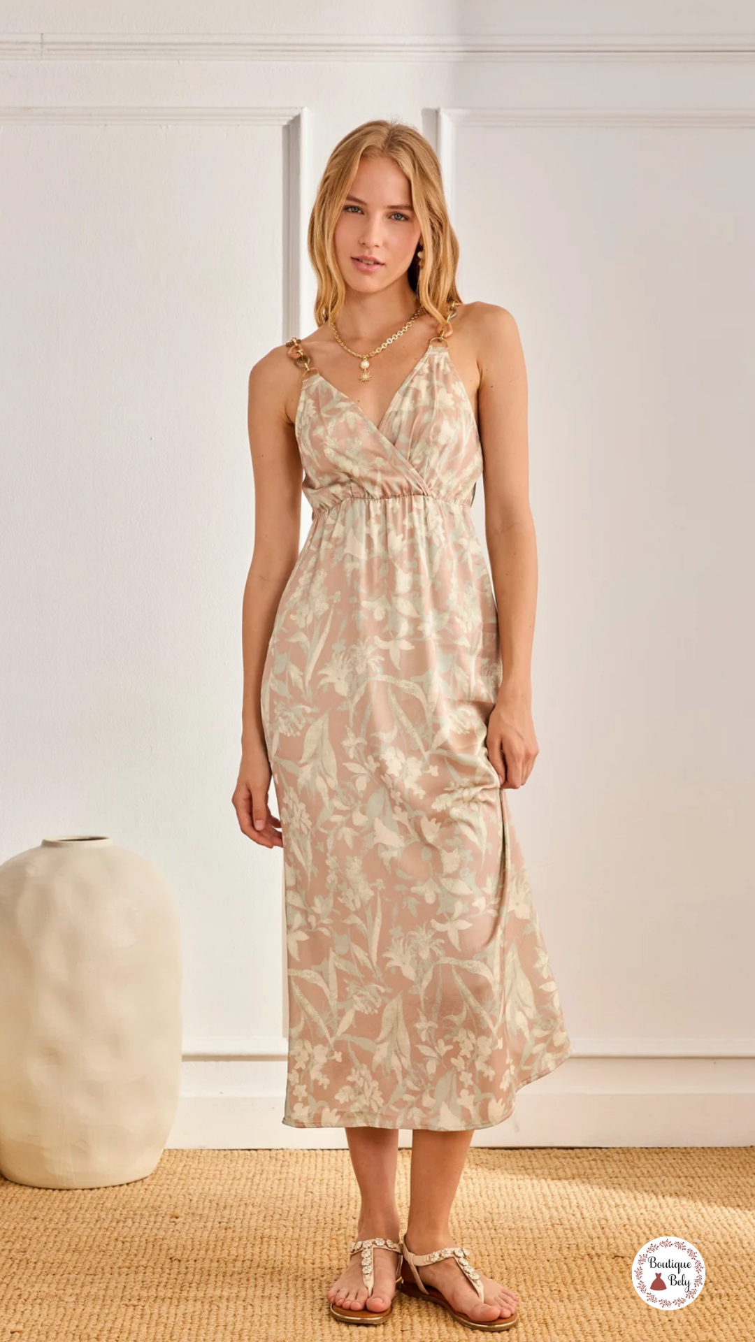 VESTIDO FLORES TIRANTES JOYA NKN NEKANE