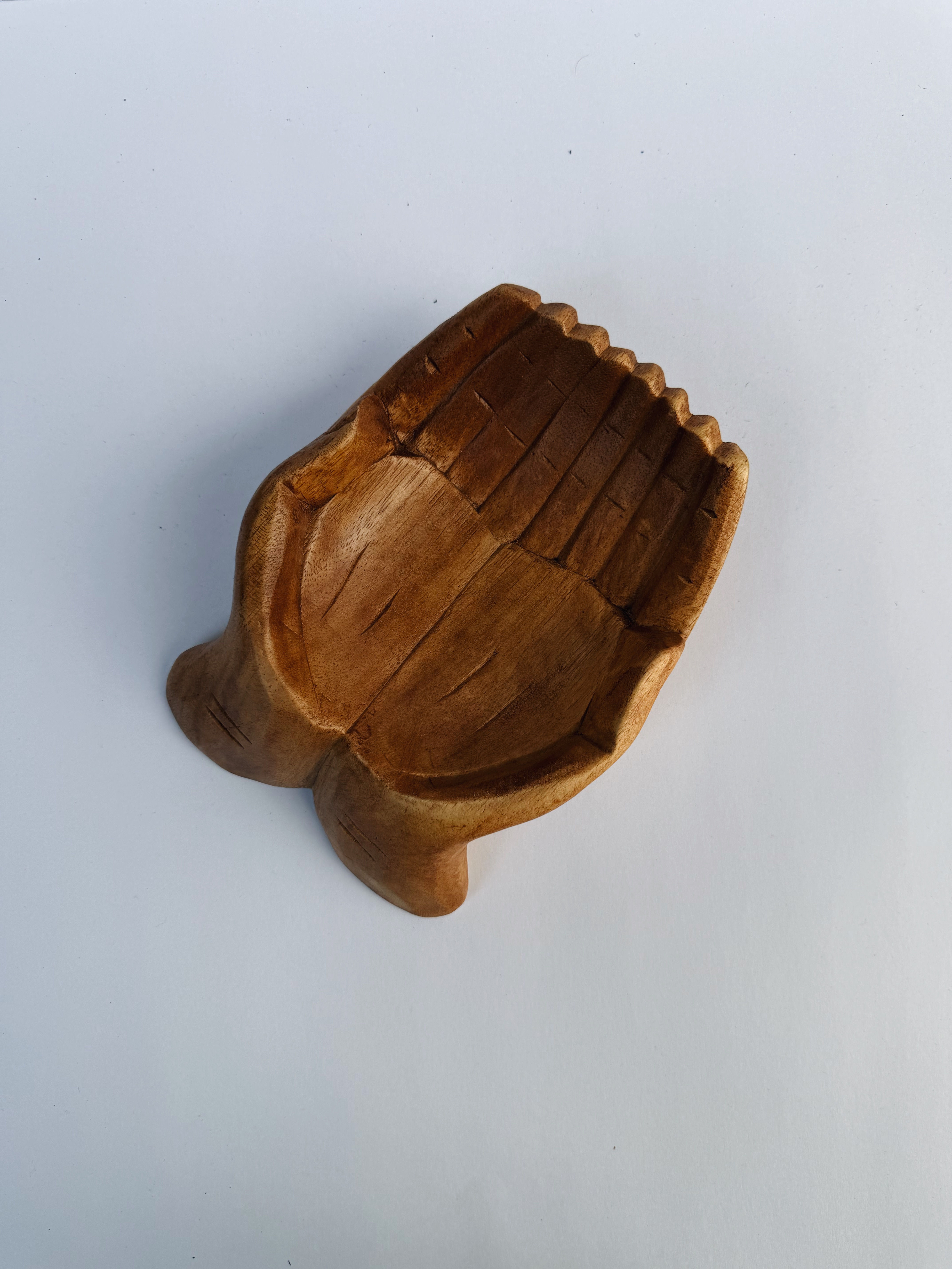 YOU DON'T HAVE TO HOLD IT ALL, WOOD HAND DISH