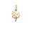 Thumbnail: Links of London 18kt Yellow Gold and Diamond Four Leaf Clover Charm