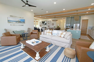 a living room with a couch and a coffee table