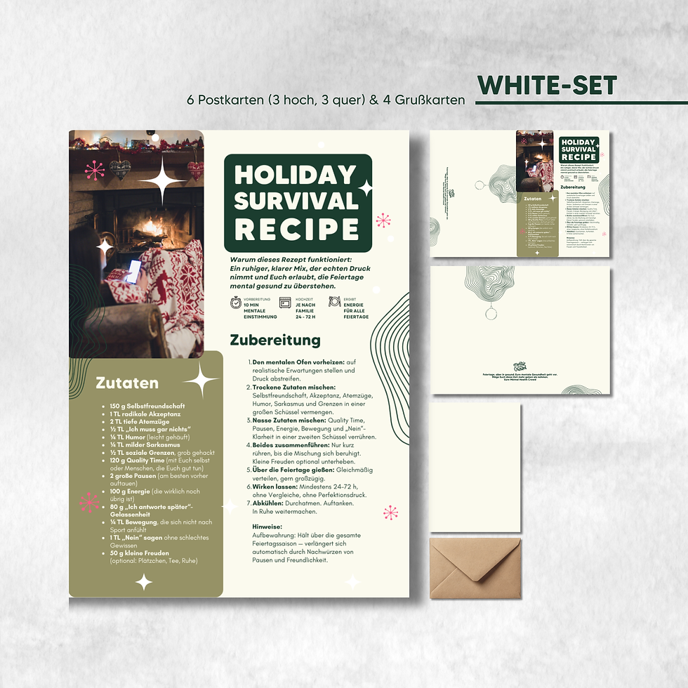 Miniaturbild: Mental Health Weihnachtskarten – The White Set