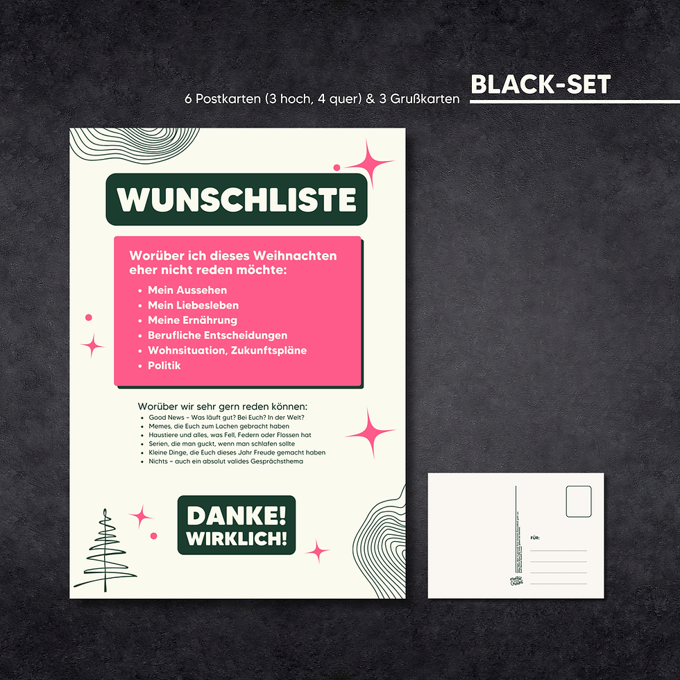 Miniaturbild: Weihnachtskarte Black Edition mit modernem minimalistischen Design