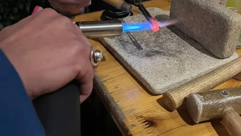 Make your own textured silver ring