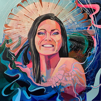 Held in Bliss and Love, 30_x30_ acrylic