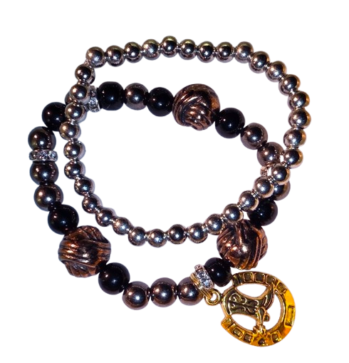 Silver|Black|Bronze Western Style Adult Bracelet