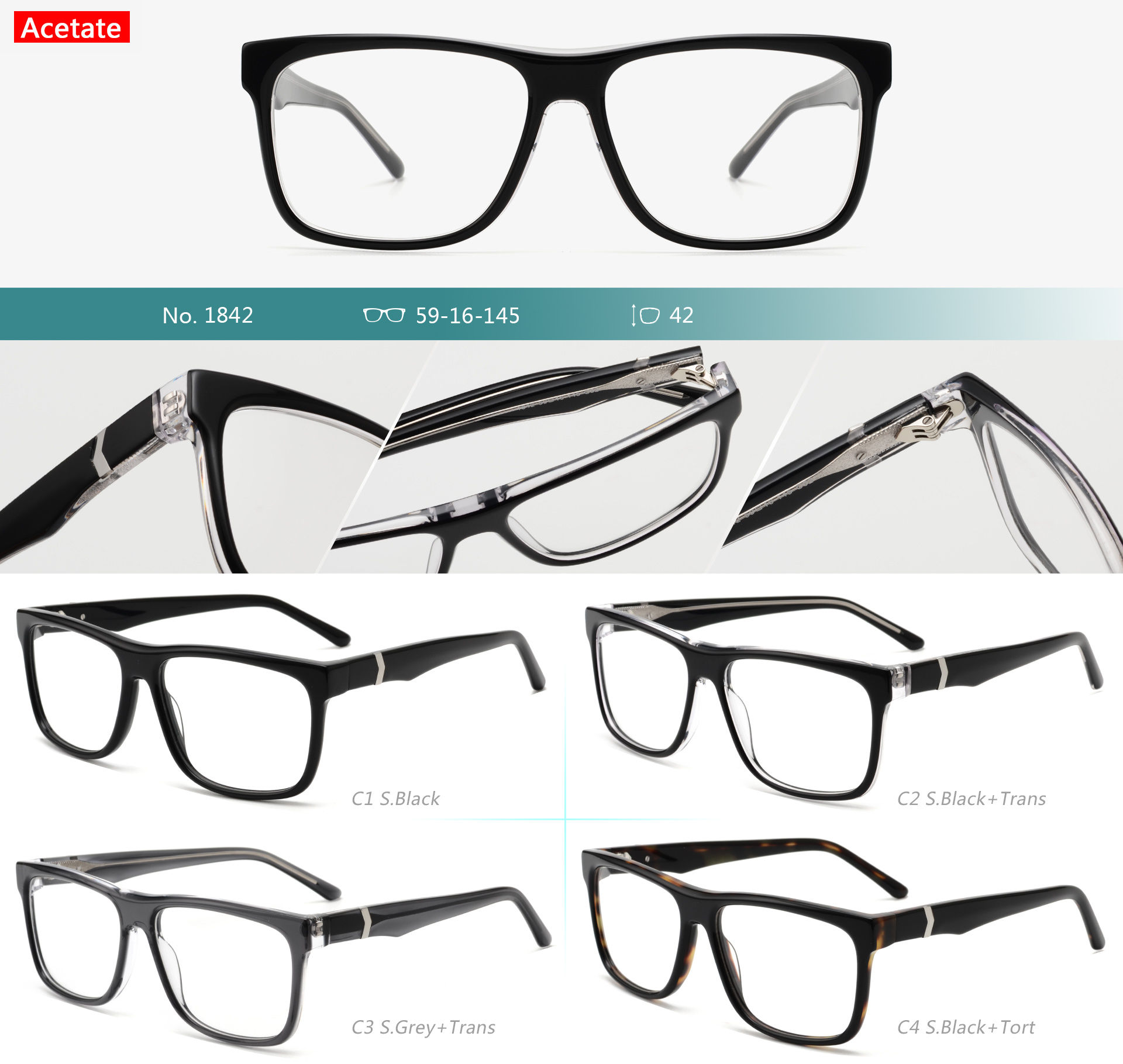 Acetate Frame : Model No. 1841