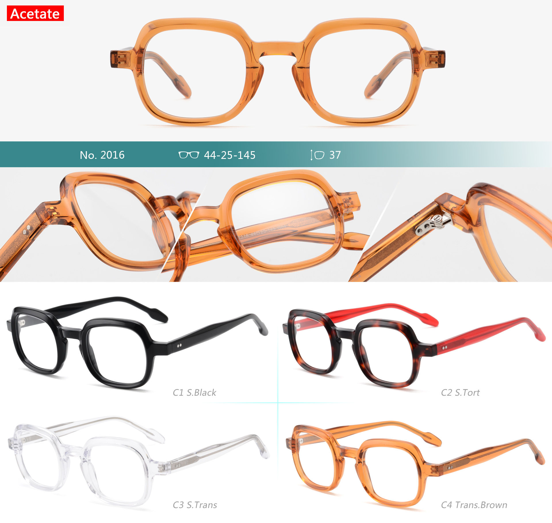 Acetate Frame : Model No. 2016