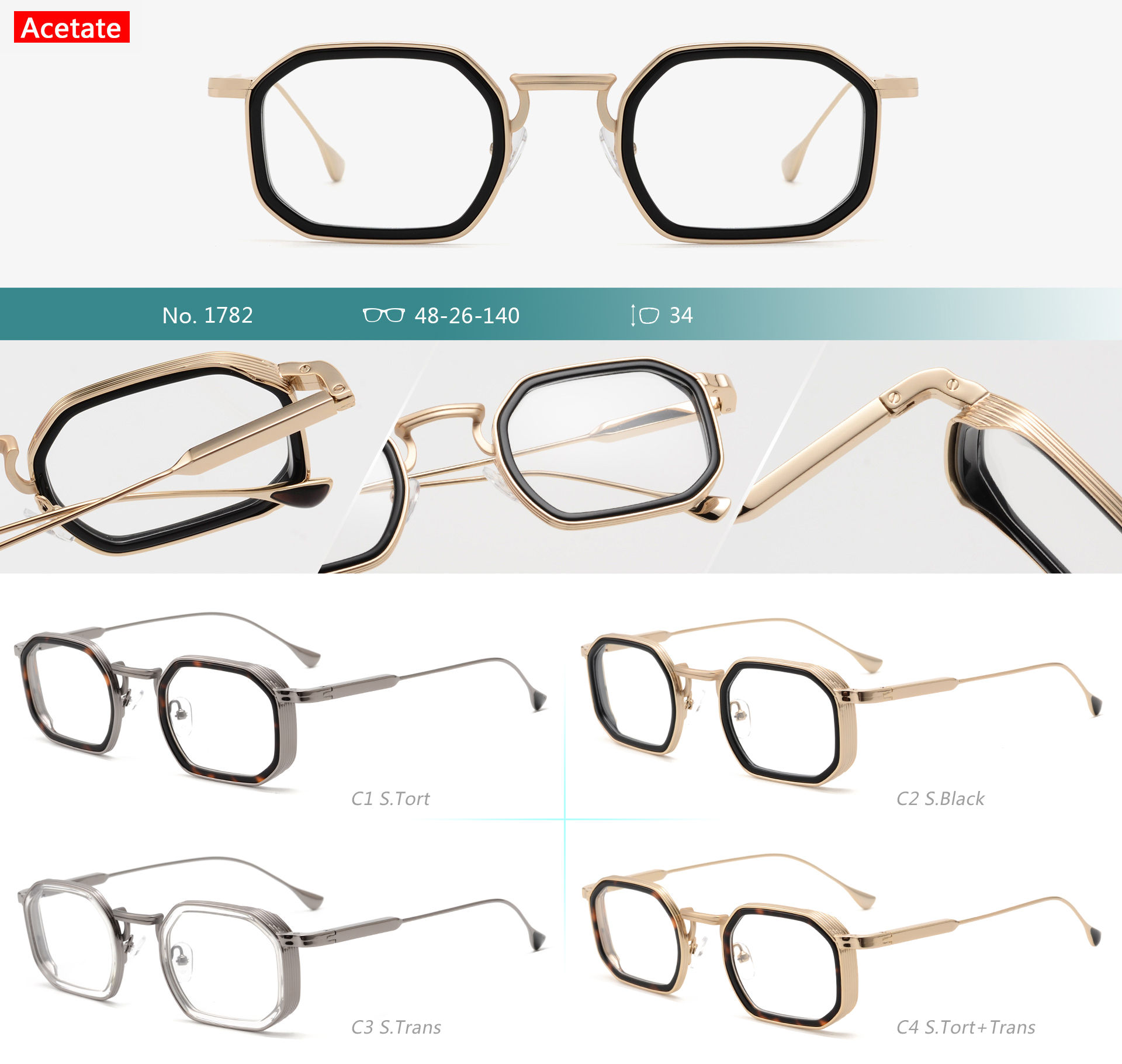 Acetate Frame : Model No. SR1782
