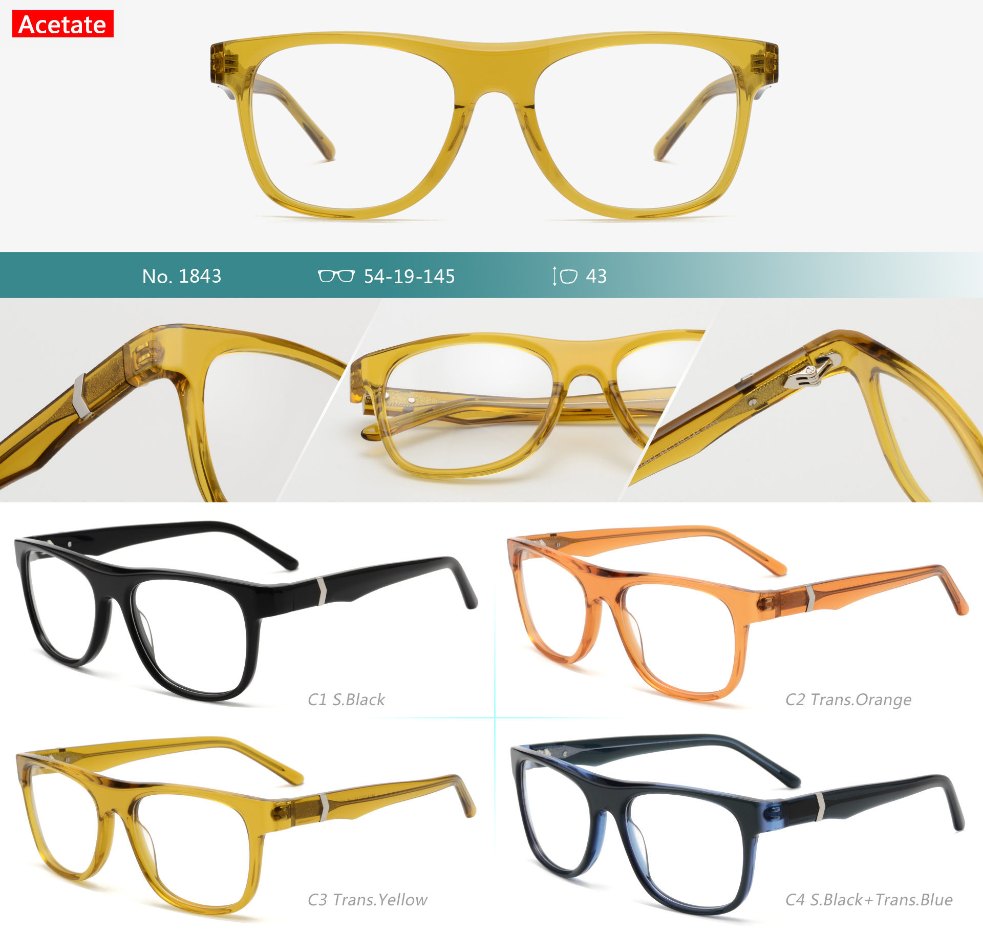 Acetate Frame : Model No. 1843