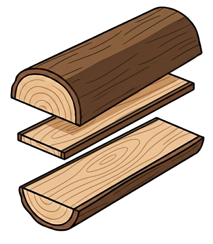 Milling a log in prior to preparing bowl blanks.