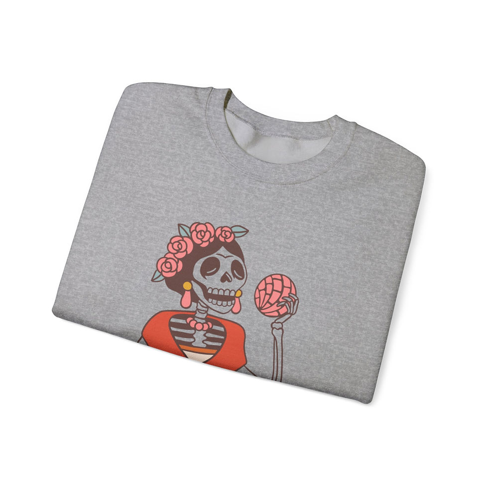 Thumbnail: Frida Kahlo Concha con cafe Crewneck Sweatshirt