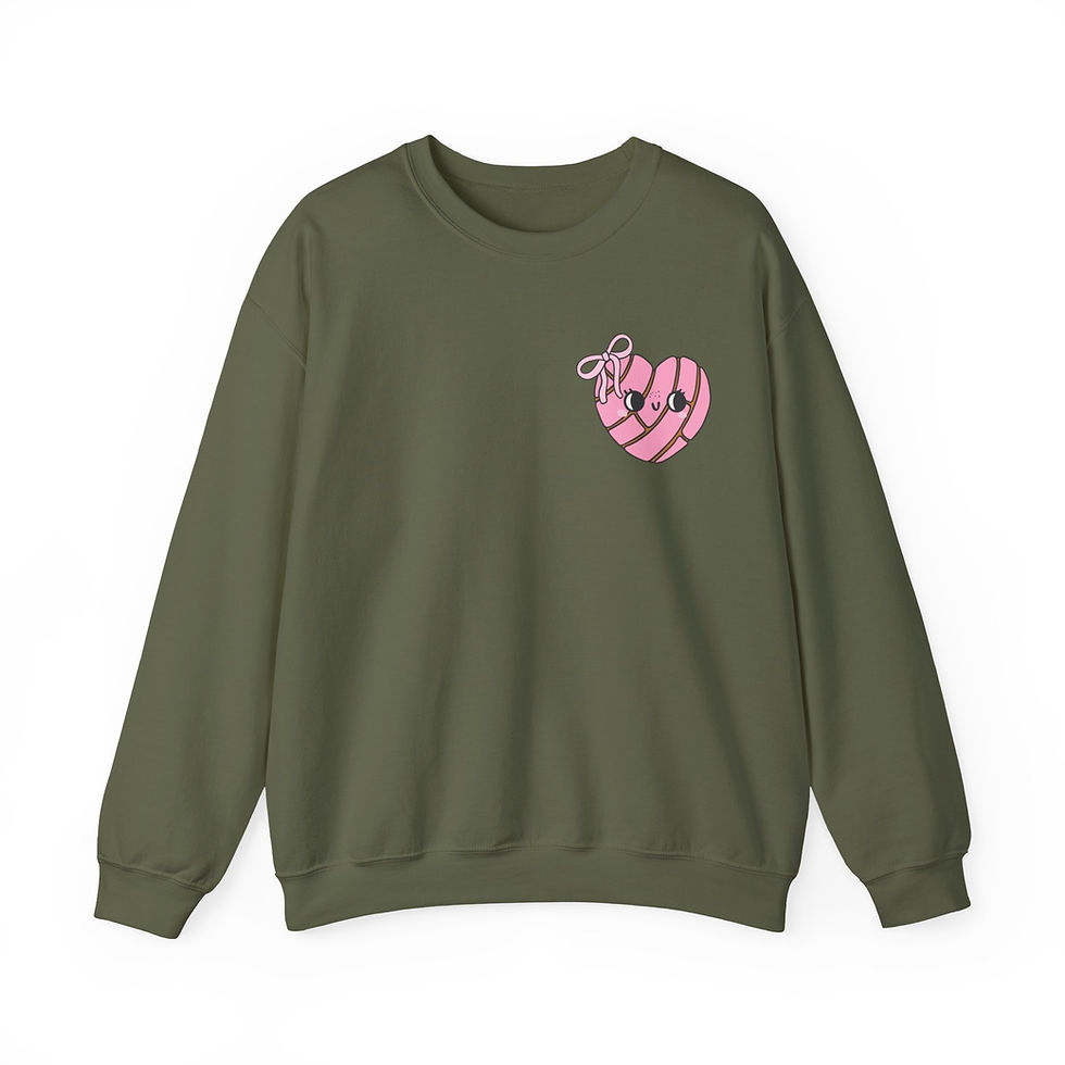 Thumbnail: Concha Heart with Bow Crewneck Sweatshirt