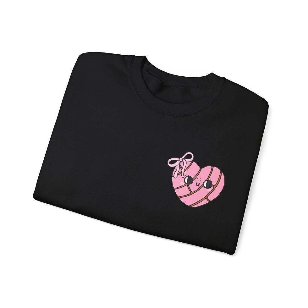 Thumbnail: Concha Heart with Bow Crewneck Sweatshirt