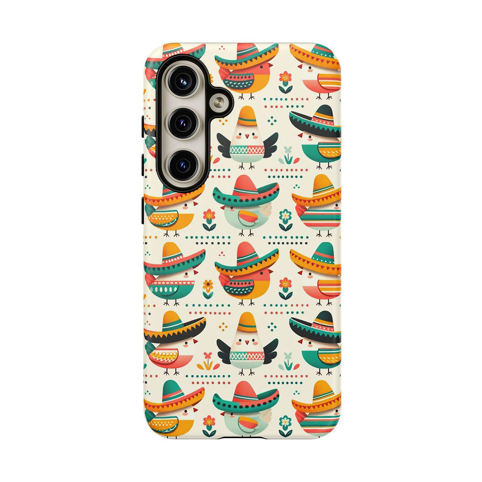Thumbnail: iPhone/Samsung Hard Case - Sombrero Chickens