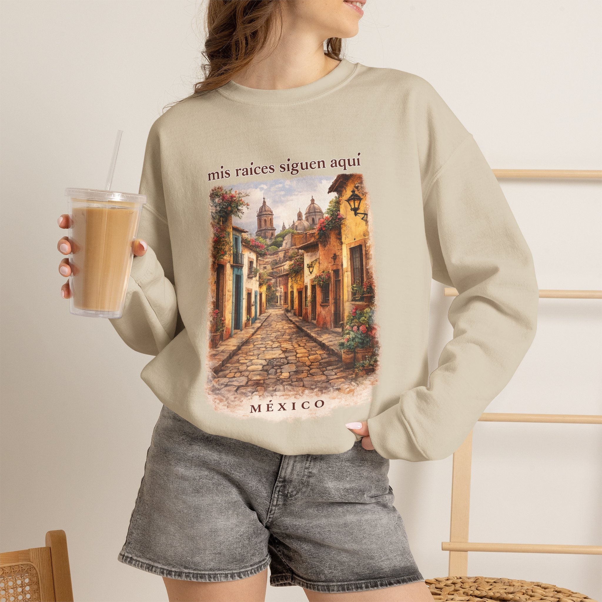 Mexico Street Scene Tee Sweatshirt