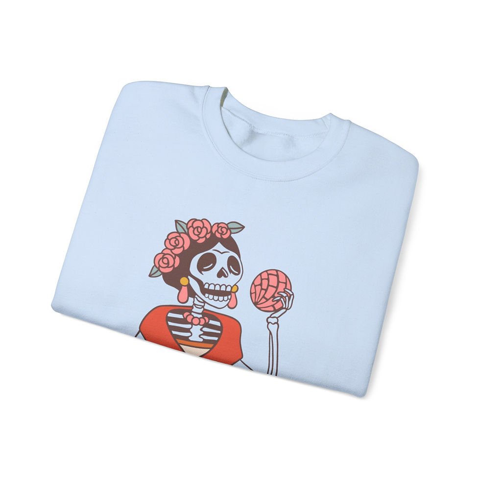 Thumbnail: Frida Kahlo Concha con cafe Crewneck Sweatshirt