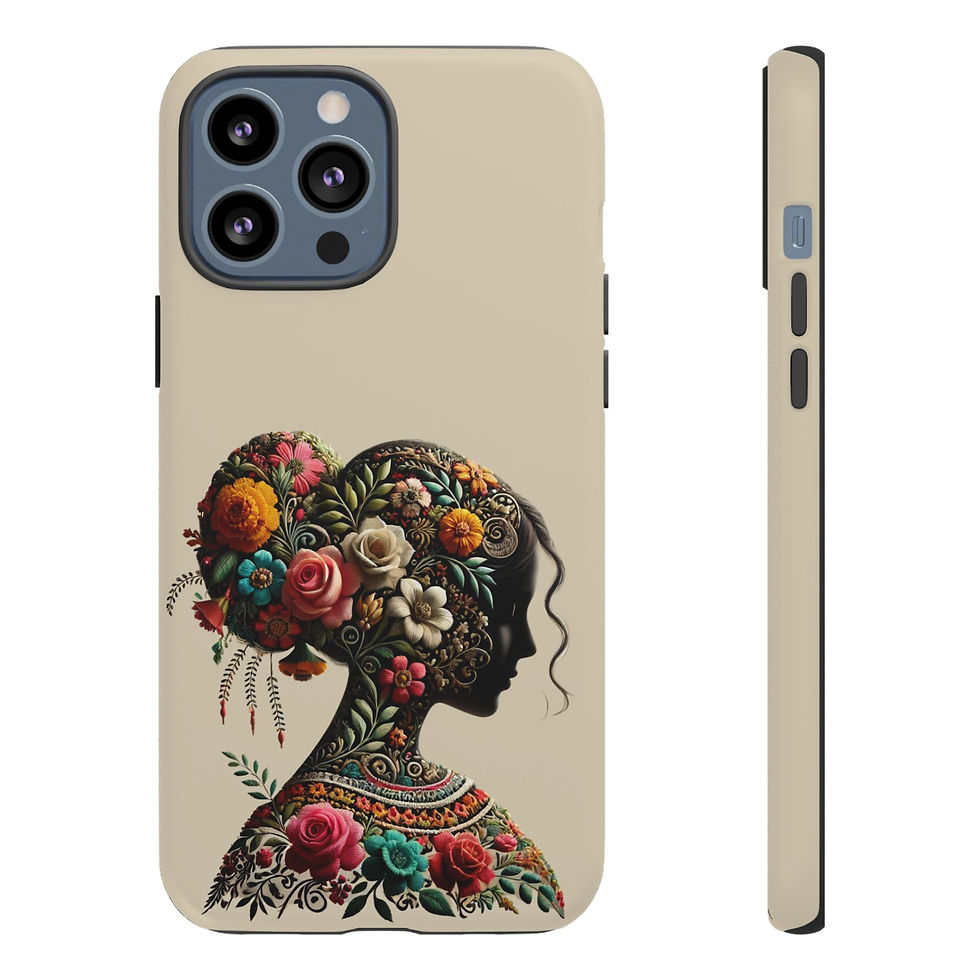 Thumbnail: iPhone/Samsung Hard Case - Silueta Floral