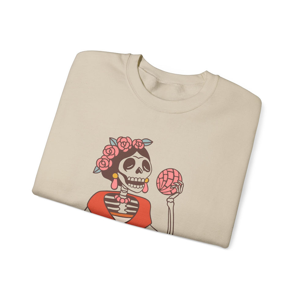 Thumbnail: Frida Kahlo Concha con cafe Crewneck Sweatshirt