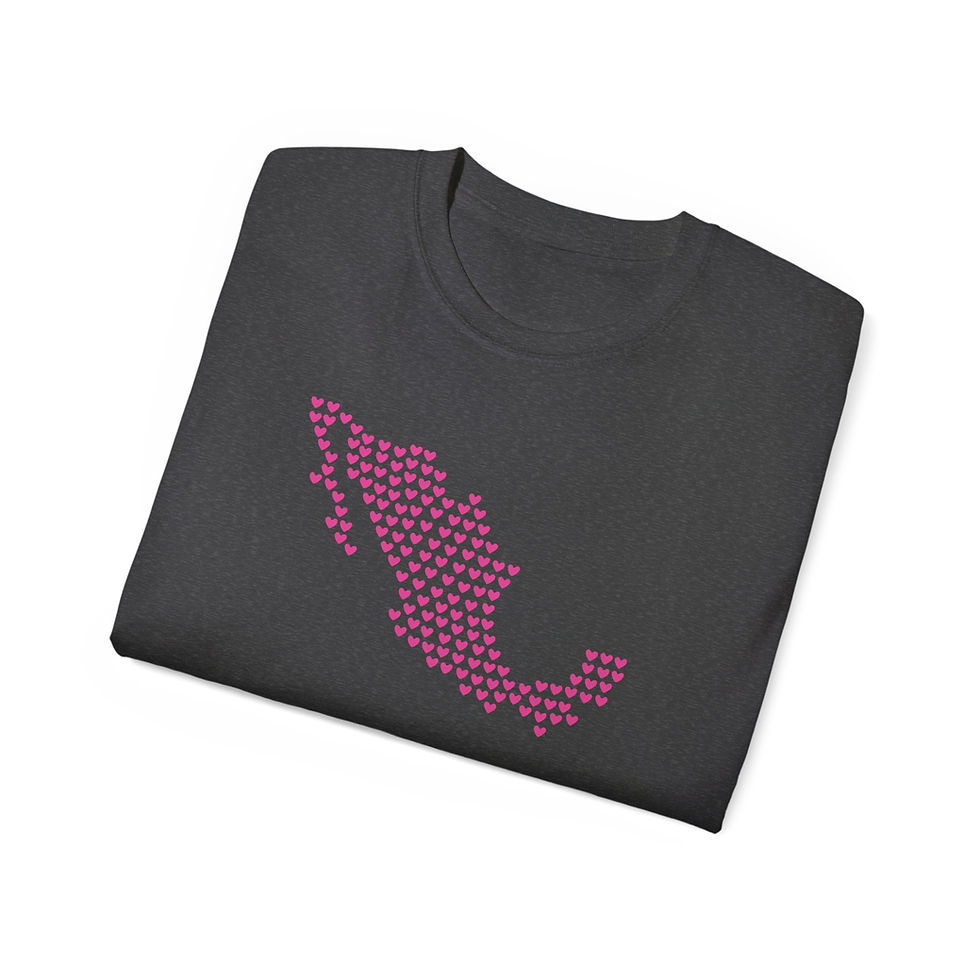 Thumbnail: Heart-Shaped Mexico Graphic Unisex Heavy Cotton Tee