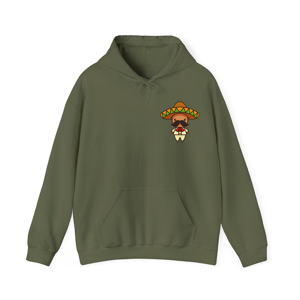 Thumbnail: Pancho Villa En Caricatura Hooded Sweatshirt