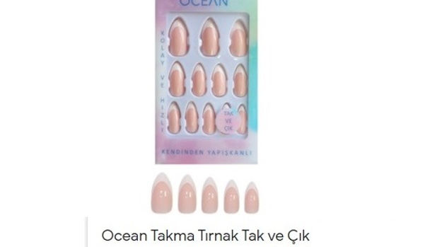 Oceans Takma Tırnak - Tak ve Çık - No: 873 - French'li