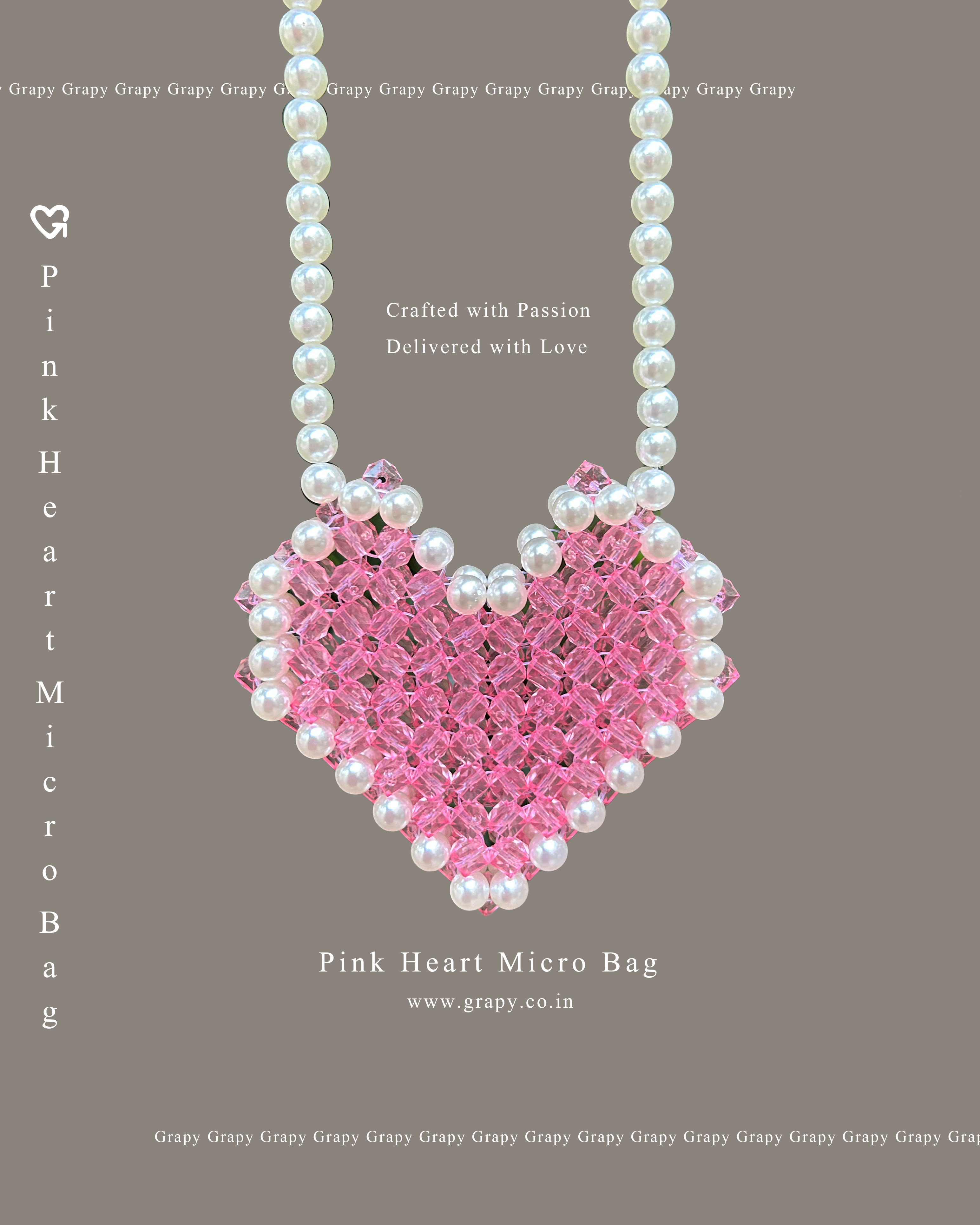 Pink Heart Micro Bag