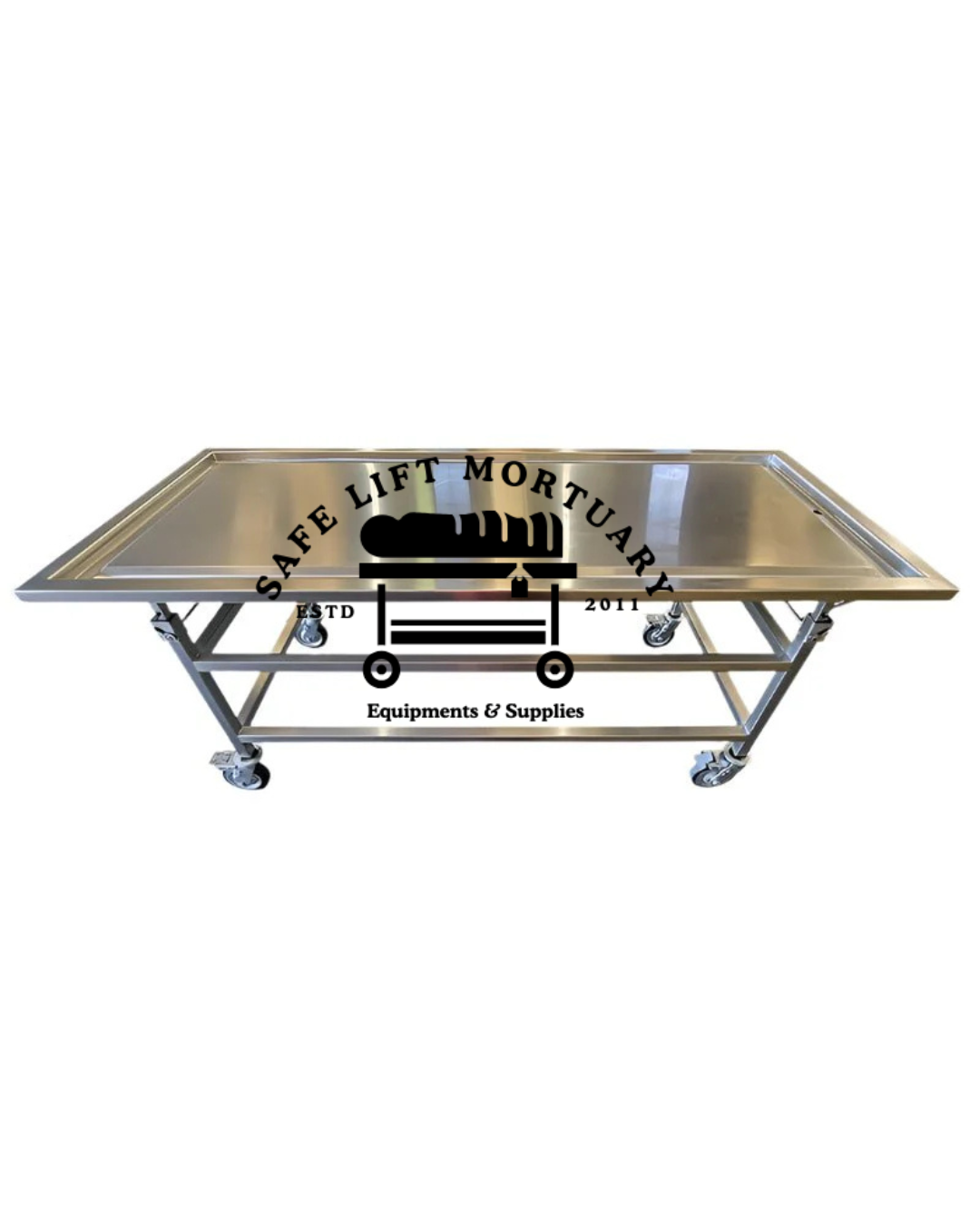 Multi-Height Stainless Steel Embalming & Dressing Table – Model 1038-MHDE-S